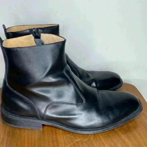 Giorgio Brutini Men's Ankle Boot Side Zip Size 13 Black Leather 660141 - Picture 5 of 10